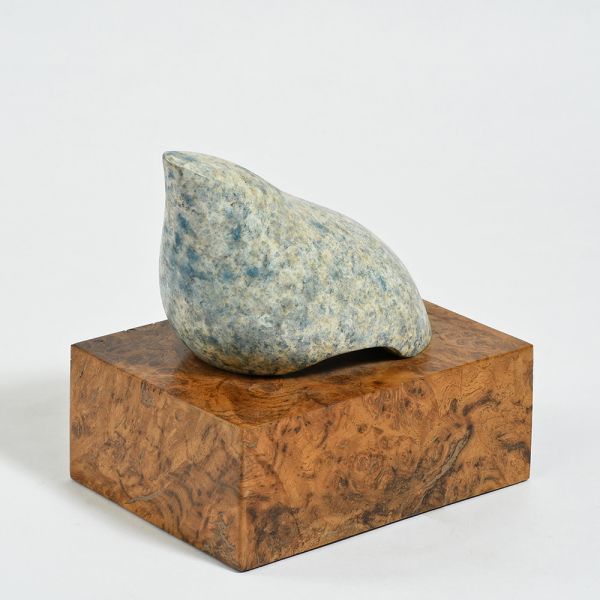 Avian I Bronze and Oak Desktop Sculpture