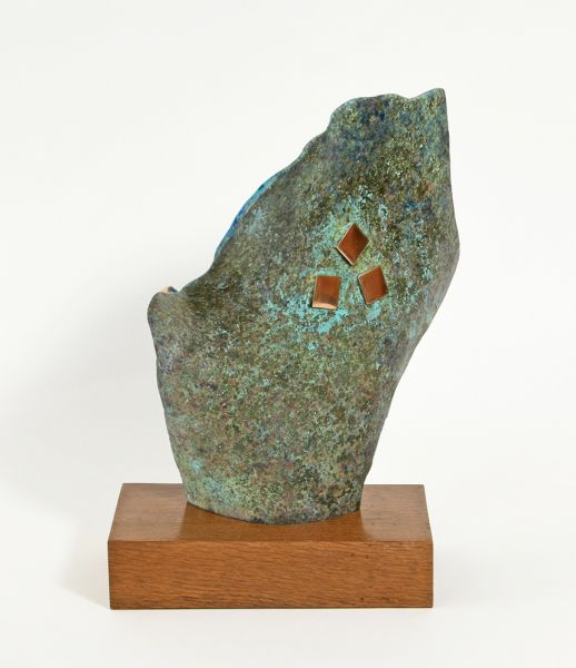 Trilogy Bronze and Oak Sculpture